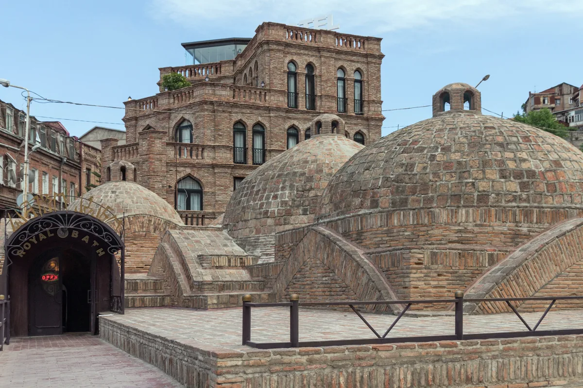 The brick domes of the sulphur baths in Abanotubani, the old town of Tbilisi